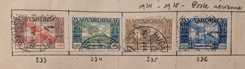 Timbres hongrie série - hongrie, poste