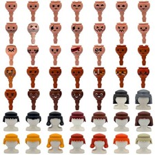 Playmobil lots têtes cheveux