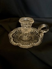 Bougeoir, verre moulé, "Rat