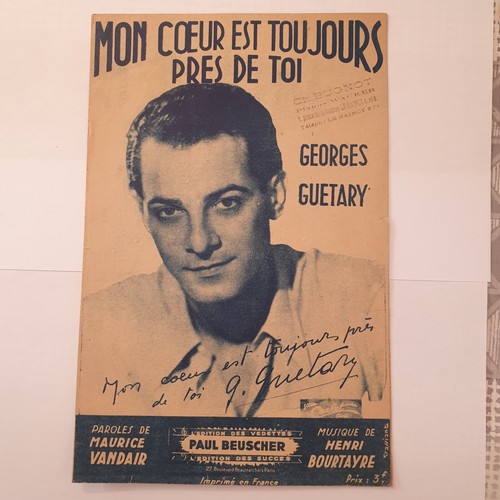 Partition mon coeur est - -,