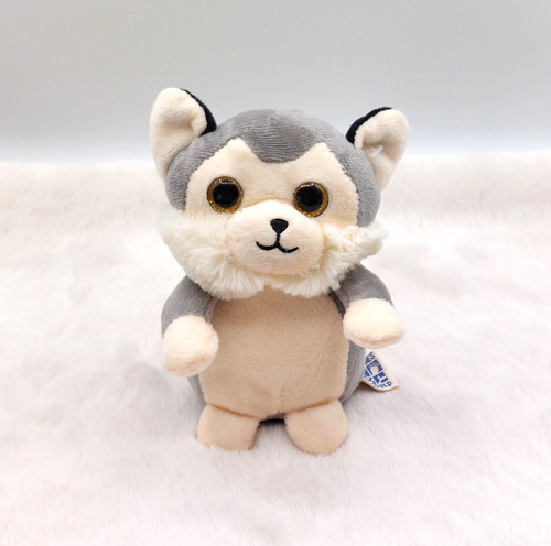 Petite peluche loup gris beige