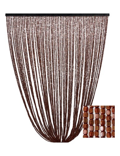 Rideau perles bois - rideau, en