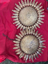 Paire De Plafonnier Soleil doré 1950