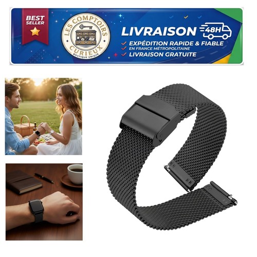 Bracelet montre acier - bracelet,