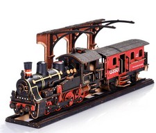 Puzzle 3D en Bois Locomotive