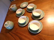 Vintage VILLEROY ET BOCH service a café incomplet vert et blanc