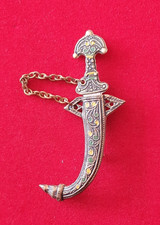 BROCHE VINTAGE - COUTEAU LAME TOUAREG