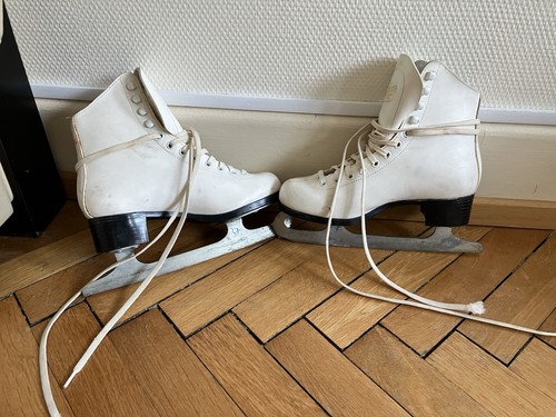 Patins glace blanc - À, lange