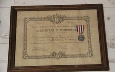 ETAT FRANÇAIS MÉDAILLE CHEMINOTS AVEC DIPLOME 1941 POUR SERVICES RENDUS. 