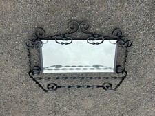 Miroir ancien porte-manteau en