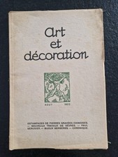 Revue Art et décoration aout 1922 Manufacture de Sèvres Paul Sérusier bijoux