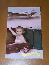 CPA - ST NICOLAS - Bébé dans une valise - Avion