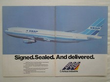 11/1982 PUB AIRBUS A300 AIRLINER VASP SAO PAULO BRESIL BRASIL ORIGINAL AD