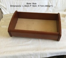 Lot de 2 Boites/ Bacs Bijoux/rangements/Vide Poche en  Bois Vintage