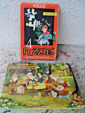 lot 1 jeux ancien 4 PUZZLES + Jeu d'imprimerie  vintage