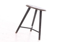 1x Vieux Bemeta Tabouret Art Déco D'Atelier Vintage Bauhaus Design Chaise
