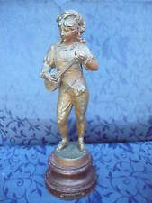 Belle Vieux Figurine En Métal, Barbe Avec Balalaika, 27,5Cm !