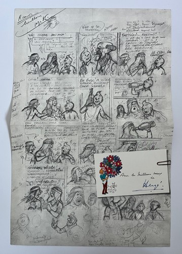 Herge carte voeux - -, de