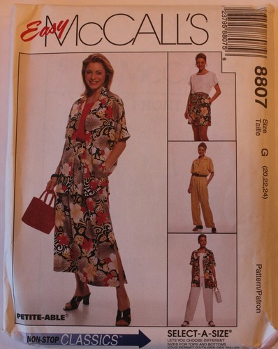 Uncut mccalls 8807 misses - mccalls,