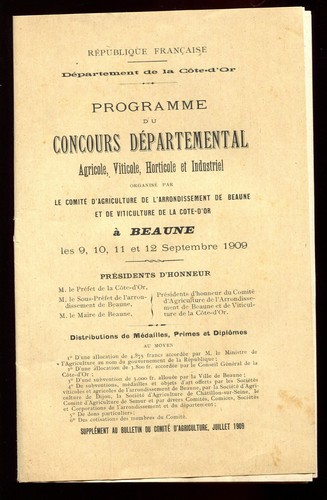 Côte programme du - côte, d'or.programme