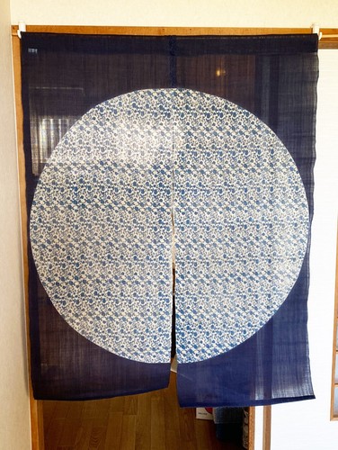 Lin noren japonais porte - noren,