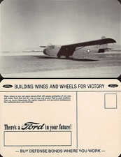 W2-USWB09 CP Patriotique US "Planeur Waco CG4 D-DAY 1944 - BONS D'ARMEMENT FORD"