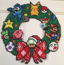 PIXEL ART / PERLES A REPASSER COURONNE DE NOEL JEUX VIDEOS