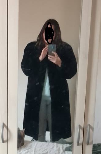 Manteau long fausse fourrure - manteau,