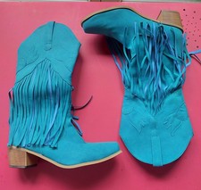Bottes de tyle cow boy bleu turqoise taille 42
