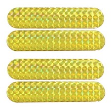 2paire de voiture auto-adhésif réfléchissant autocollant réflecteur décor jaune