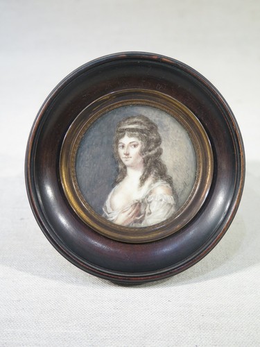 Ancienne jolie miniature - miniature, ronde