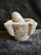 Joli Mortier Et Son Pilon  Roche Volcanique Pacifique Antique
