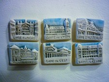 FEVE LES GARES DE PARIS - PIERRE MAUDUIT SERIE COMPLETE  1992 RECTO/VERSO