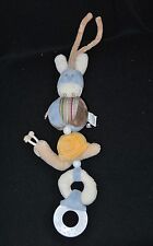 Peluche doudou mobile âne Paco NOUKIE'S escargot dentition grelot 33 cm NEUF