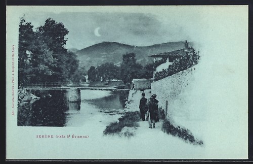 Cpa clair lune - de, semène