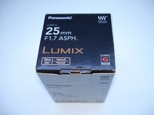 Objectif PANASONIC LUMIX G 25 mm f:1.7 ASPH - " Boxed - Like new"