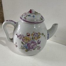 Franklin Mint Victoria & Albert Muséum Mini Théière Collection Mennecy Porcelain