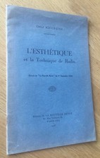 É. SCHAUB-KOCH : "L'ESTHÉTIQUE DE RODIN" RARE, ENVOI À S. GUITRY BE 1933