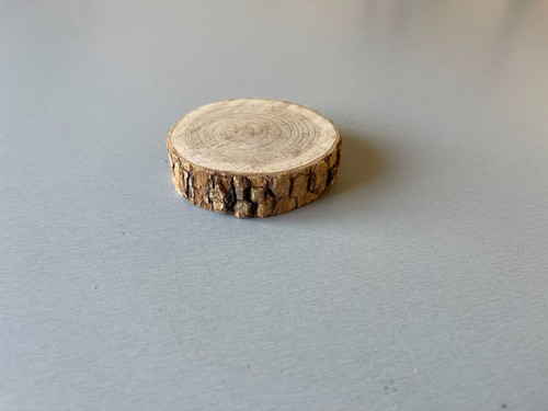 Socle rond bois brut - , pour