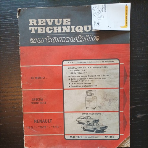 Revue technique renault r15 - renault,