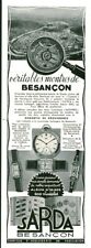 Publicité ancienne montres Besançon Sarda 1935 issue de magazine