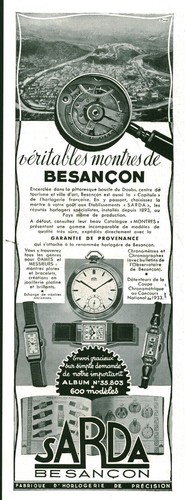 Publicité ancienne montres