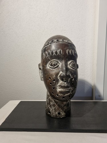 Sculpture tête bénin afrique - sculpture,