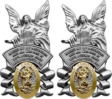 St Christopher Medal Car Saint Christopher Visor Clip Guardian Angel Visor Acces
