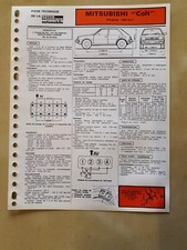 FICHE TECHNIQUE AUTOMOBILE MITSUBISHI COLT