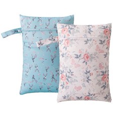 Sac à Couches étanche et Réutilisable 2 pièces Sac à Couches avec Fermeture é...