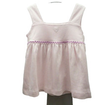 Lili Gaufrette tunique bretelles uni rose clair coeur bébé fille 18 mois