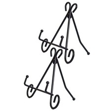 2 Pcs Chevalet À Assiette Fer