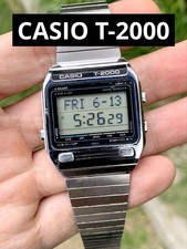 Rare Vintage Casio T-2000 Digital Watch 1984 Multilingual World Time