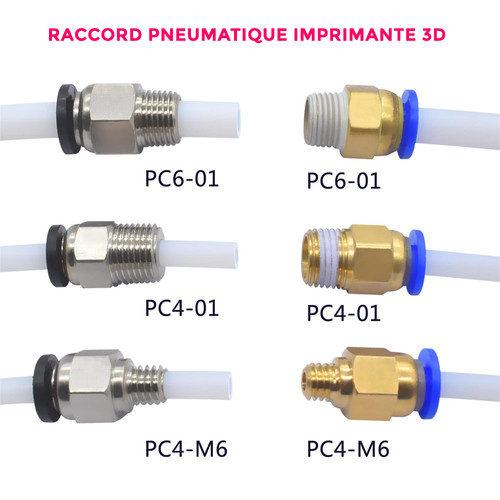 Raccord pneumatique pc4 - raccord, pc4-m6